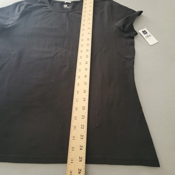 Gap Stretch Womens BLACK  Short Sleeve Shirt Size X Large - Picture 3 of 8